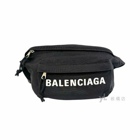 BALENCIAGA包包 EVERYDAY黑色LOGO尼龍腰包