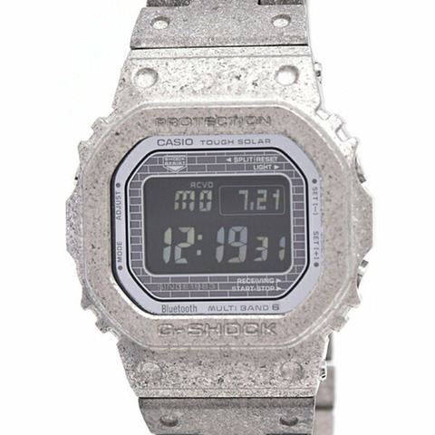 卡西歐男錶 G-SHOCK 40 週年限量版結晶太陽能銀色數位錶盤 SS CASIO GMW-B5000PS-1JR