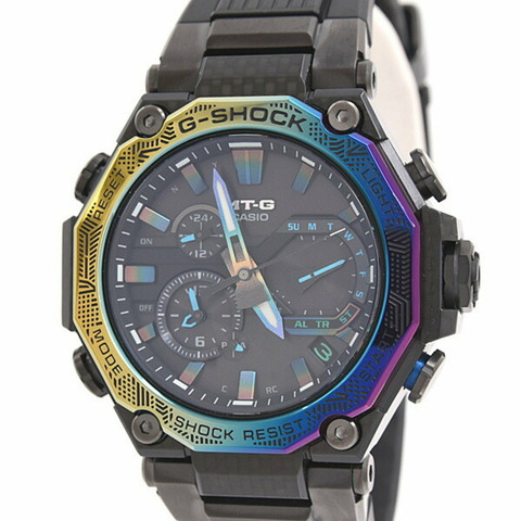 卡西歐手錶男 G-SHOCK MT-G Mobile Link 太陽能黑色錶盤 SS x 碳 CASIO B2000YR-1AJR