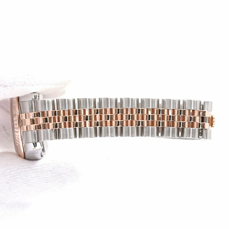 勞力士手錶女款 Datejust 10P 鑽石 D 系列自動金粉貝殼錶盤 SS x PG ROLEX 179171NG-5