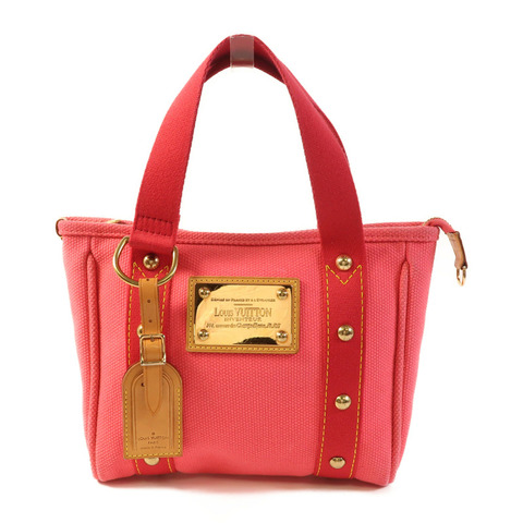 LOUIS VUITTON 帆布Antigua Cabas PM金扣手挽袋