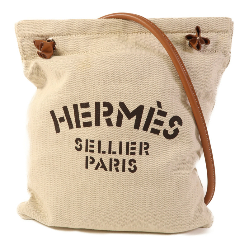 HERMES 帆布Aline銀扣肩背袋-0