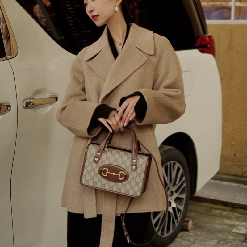 GUCCI古馳 Horsebit 1955 馬銜扣復古金扣老花Logo 迷你 女款-4