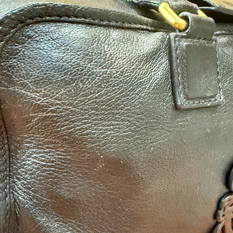 真品 LOEWE AMAZONA 黑色小牛皮包 豆腐包 小方包 枕頭包-36