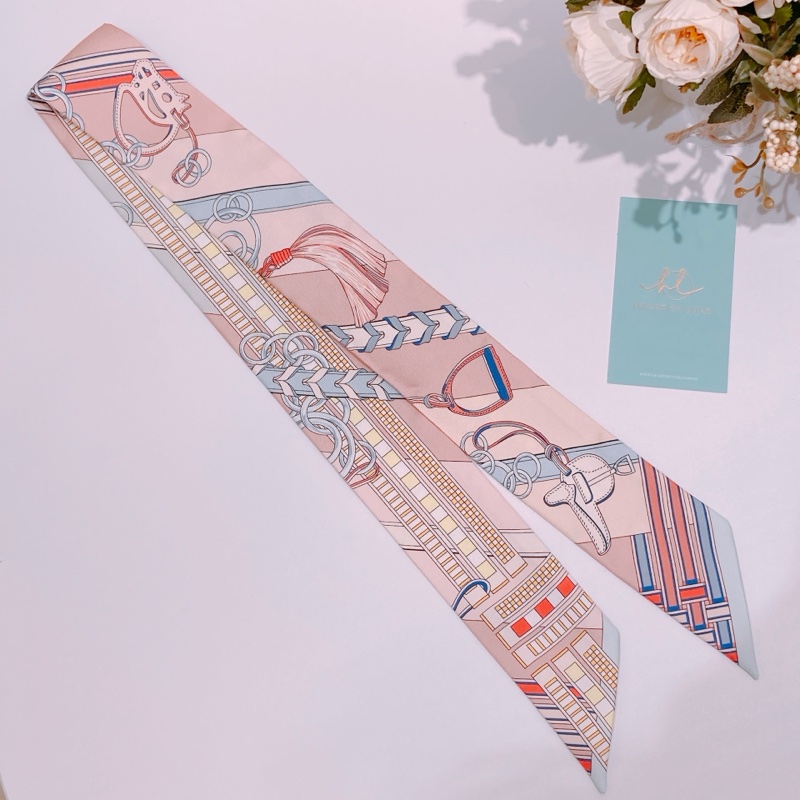 TW4343 Hermes 愛馬仕絲巾 Brides ET Gris Twilly-2