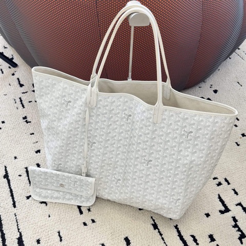 Goyard/戈雅大號購物袋 白色托特子母包肩背包