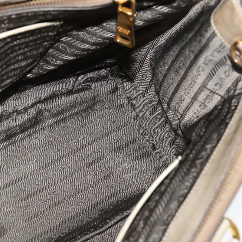 【日本直送】PRADA 手提包 琺瑯 2 款 米色 金色 正品 bs27106-18