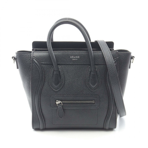 CELINE Luggage Nano Shopper 單肩包 手提包 189243 皮革 黑色 二手 女款