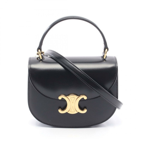 CELINE mini buzas claire 單肩包 10L063ETZ 皮革 黑色 二手 女款