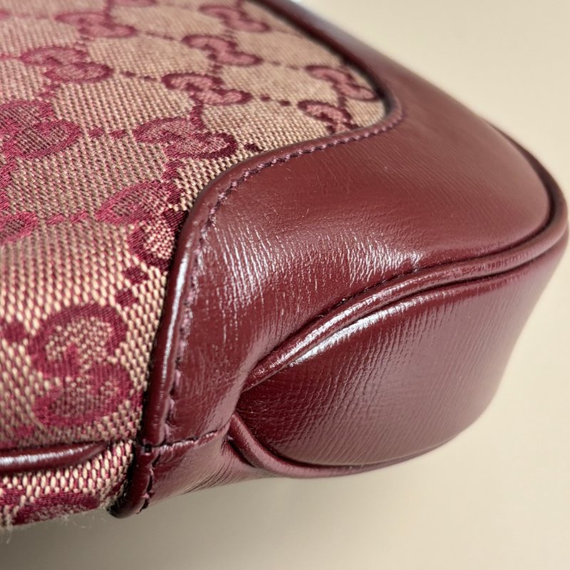 ::GUCCI:: 636706  Jackie 1961 酒紅色皮革拼接緹花布 賈姬包 肩背包 斜背包-20