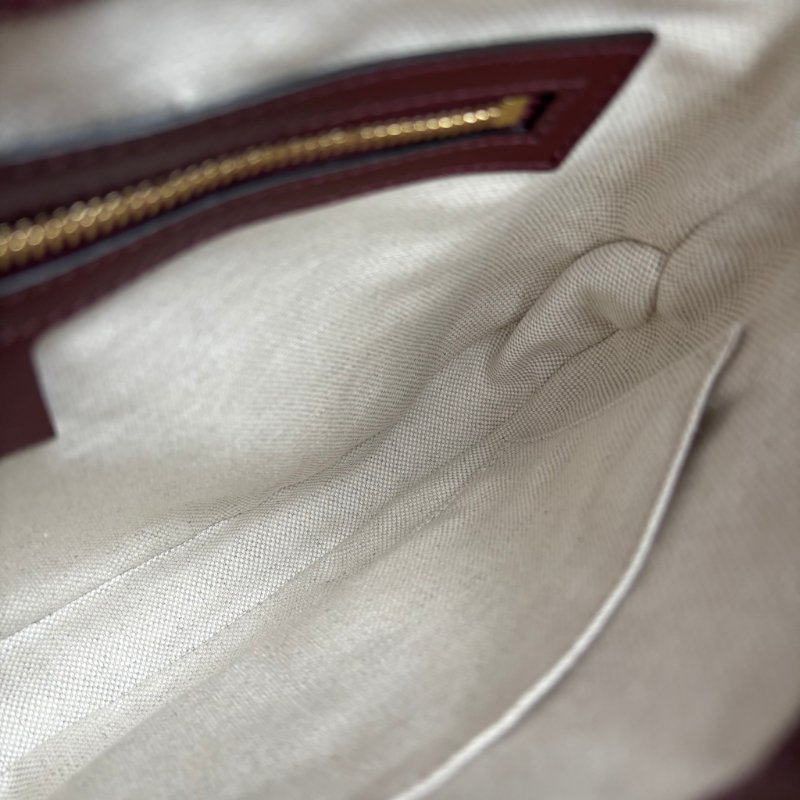 ::GUCCI:: 636706  Jackie 1961 酒紅色皮革拼接緹花布 賈姬包 肩背包 斜背包-31