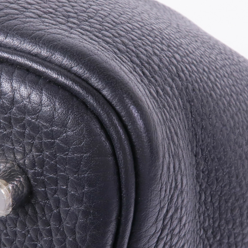 HERMES Clemence皮革Picotin MM銀扣手挽袋89 Noir-6