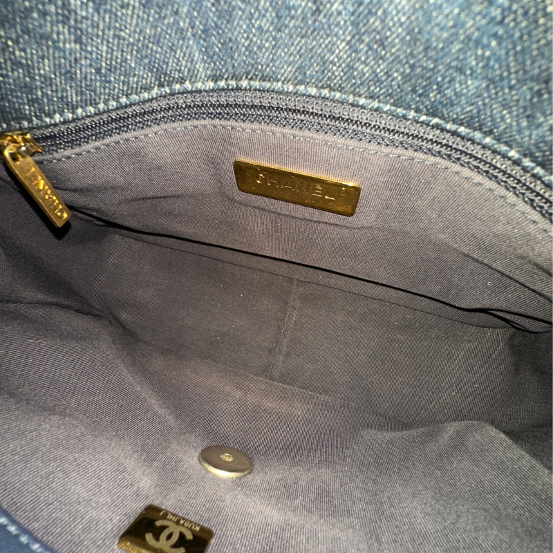 🈶購證 #22萬入手 #閒置絕版收藏 香奈兒19bag牛仔銀扣小號 芯片款-21