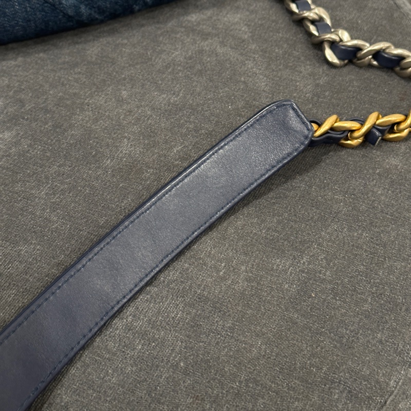 🈶購證 #22萬入手 #閒置絕版收藏 香奈兒19bag牛仔銀扣小號 芯片款-27