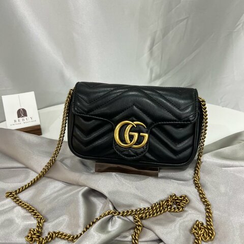 GUCCI 476433 黑MARMONT SUPER MINI