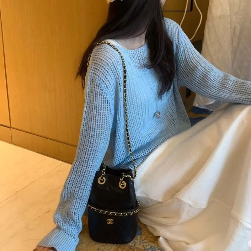 #全新全配 #2025新款 香奈兒黑金牛皮水桶斜挎包25c 背袋🉑調🉑肩背/斜挎-8