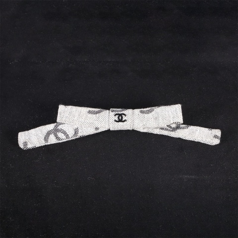 CHANEL(香奈兒)  帆布 22S 蝴蝶結髮夾