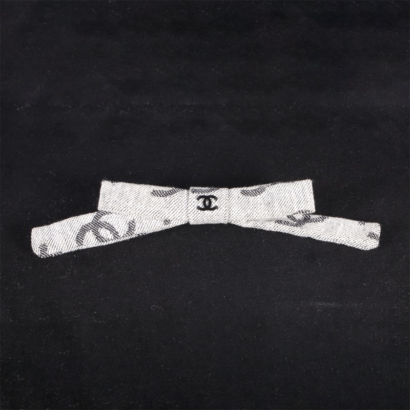 CHANEL(香奈兒)  帆布 22S 蝴蝶結髮夾-0