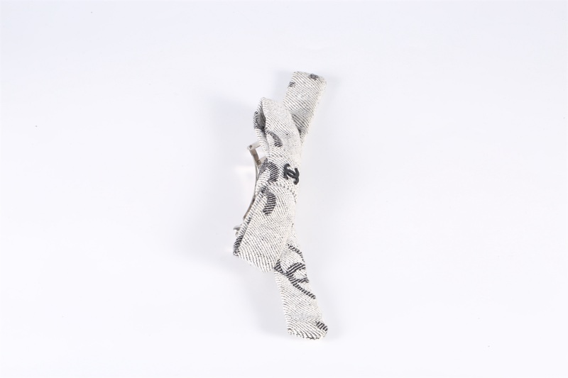 CHANEL(香奈兒)  帆布 22S 蝴蝶結髮夾-3