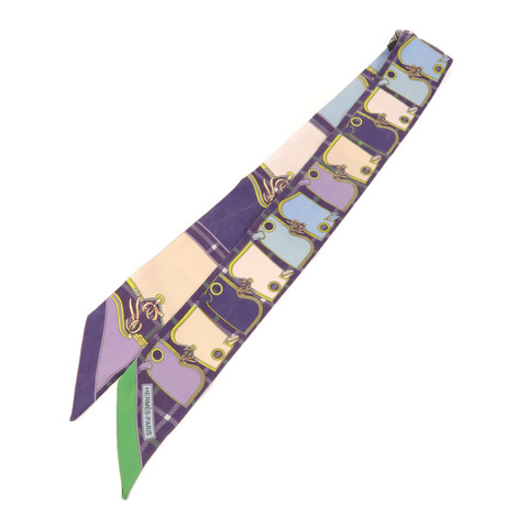 HERMES 絲質Twilly絲巾