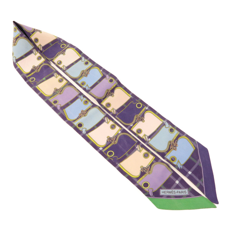 HERMES 絲質Twilly絲巾-4