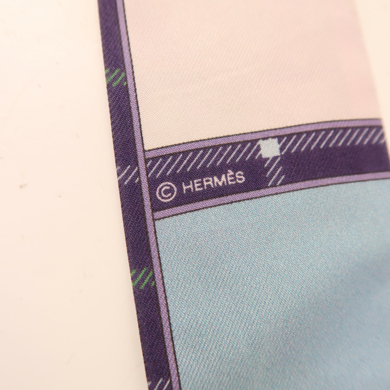 HERMES 絲質Twilly絲巾-7