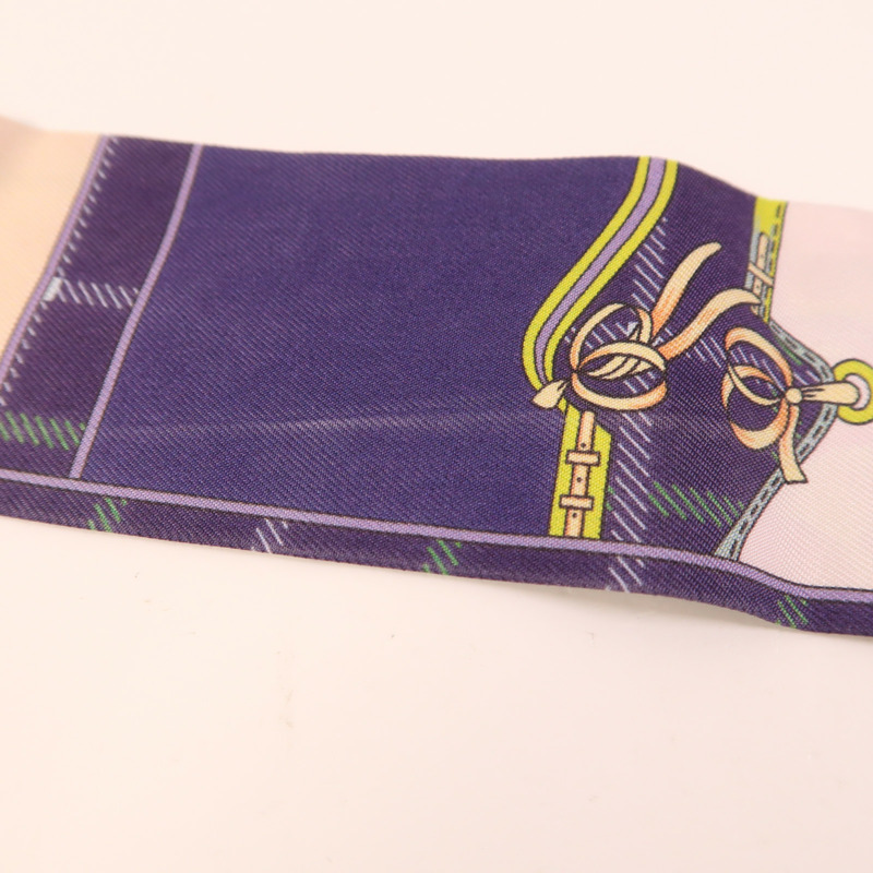 HERMES 絲質Twilly絲巾-9