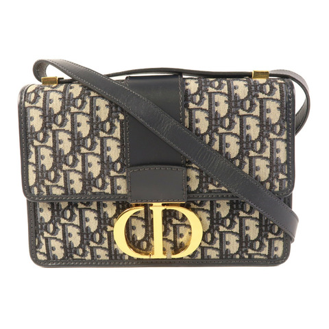 Dior 帆布Montaigne 30金扣肩背袋