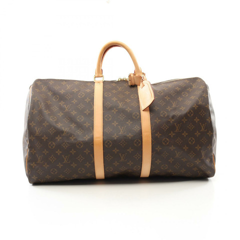LOUIS VUITTON Keepall 55 手提旅行包 M41424 Monogram 皮革棕色二手
