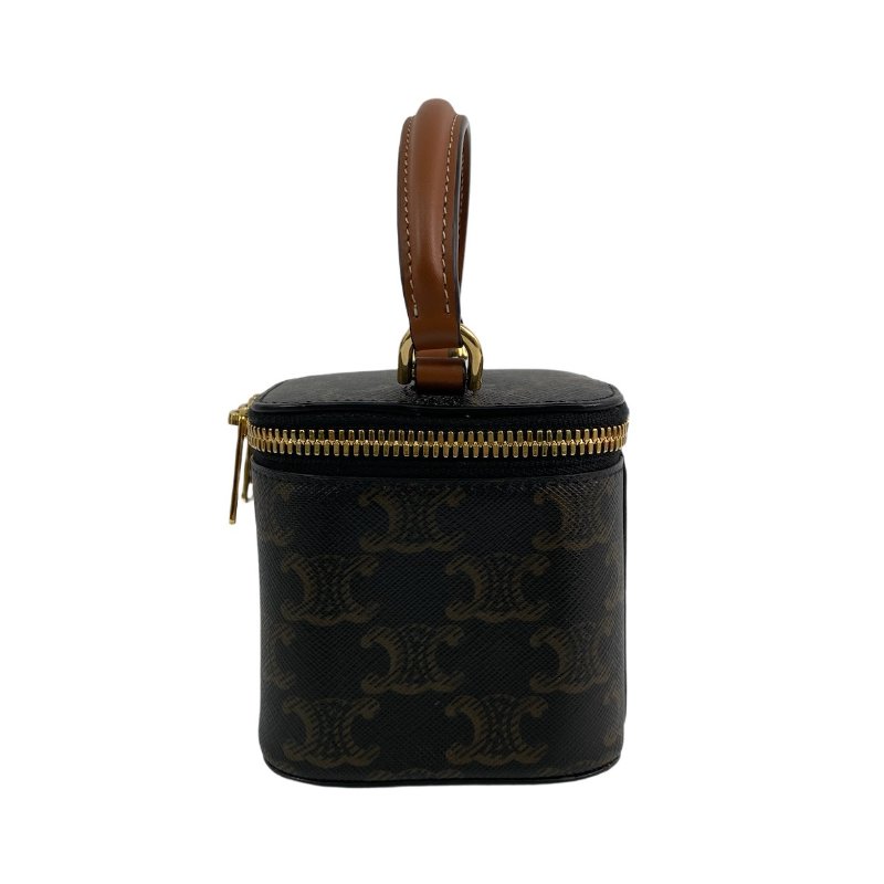 △ Celine 思琳 Brown Coated Canvas Vanity Case 啡色塗層帆布化妝箱 -257014860-3