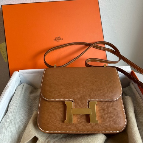 Hermes 康康迷你 金棕金 超級天菜