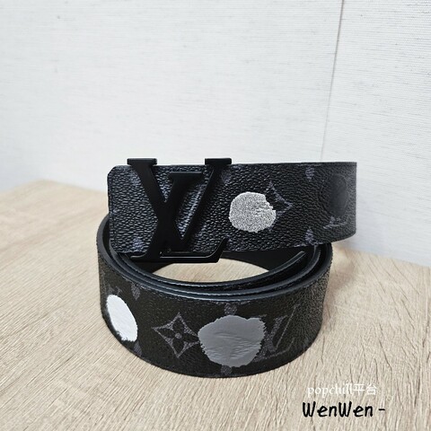 [絕版品✨️] LV×草間彌生Initiales黑釦雙面用皮帶
