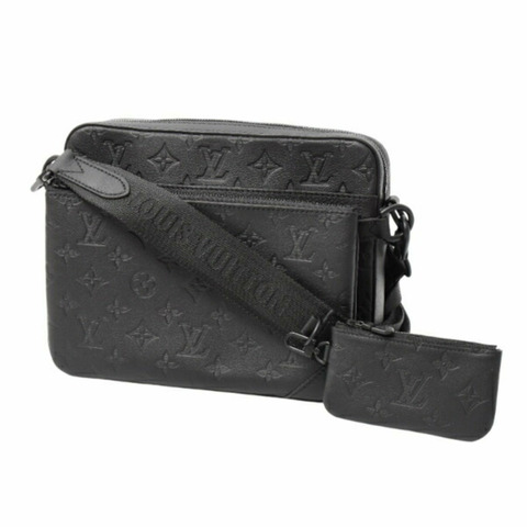 Louis Vuitton 男士 Trio 肩背包 Monogram Shadow Noir 黑色 M46602