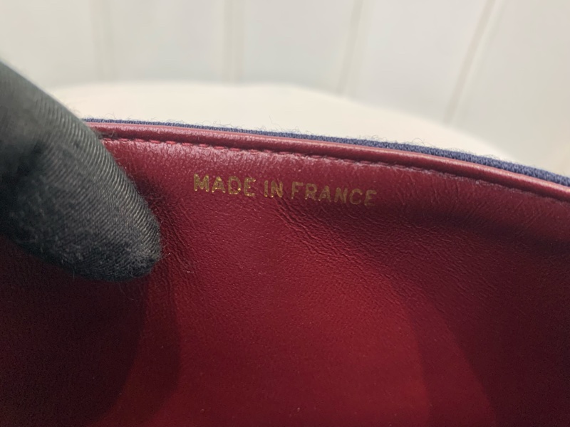 Chanel 香奈兒 中古 深藍色 初代布面CF  XB579-38