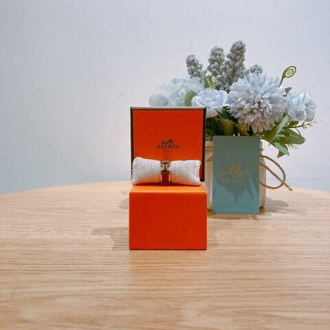 TW4348 Hermes 愛馬仕 H戒指 大象灰玫瑰金 中碼Olympe Ring Size M Etoupe x RGHW