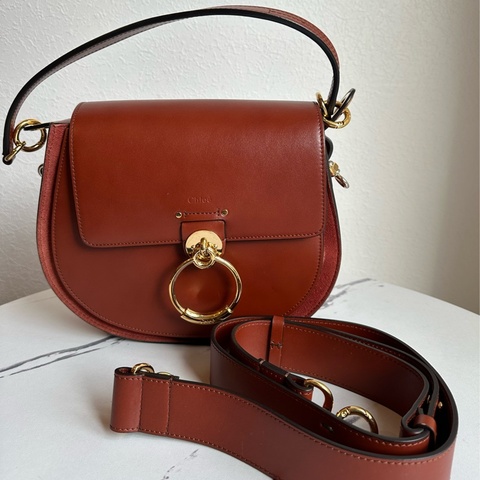 Chloe 磚紅色 好特別的兩用包