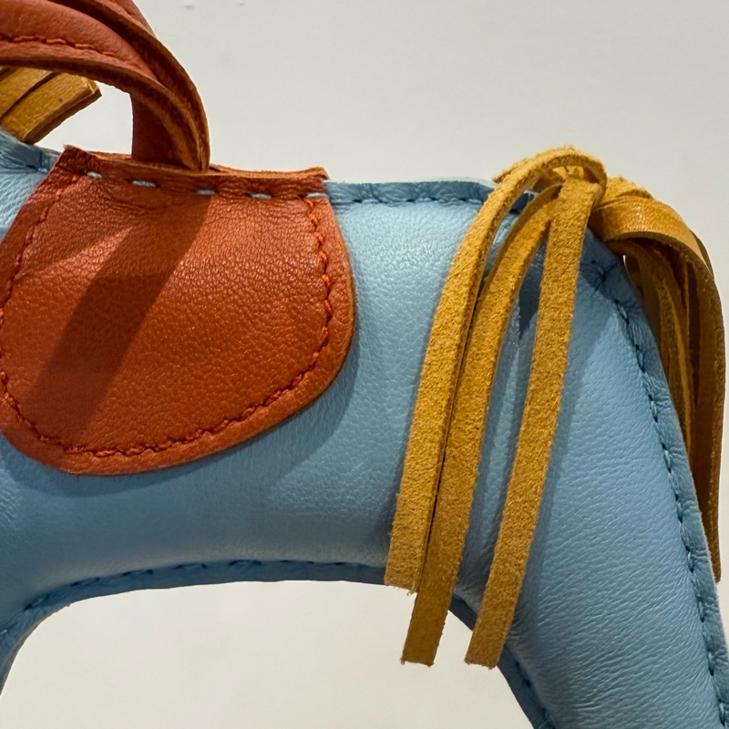 愛馬仕 中馬吊飾 （藍）-4