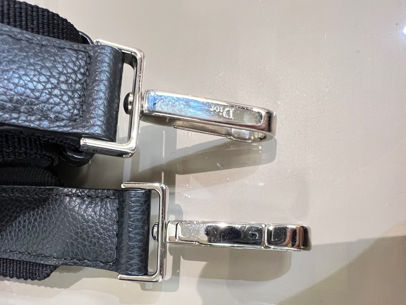 Dior 黑牛皮銀釦 homme roller 斜背包-8