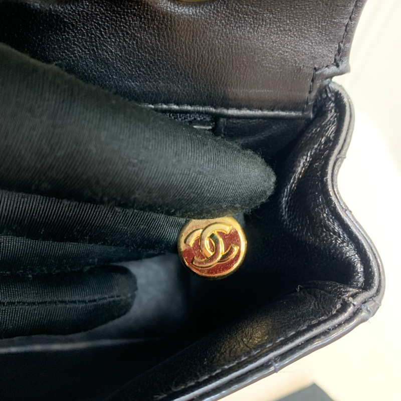 Chanel 香奈兒 黑色漆皮 中古Flap 黑金 I020-30