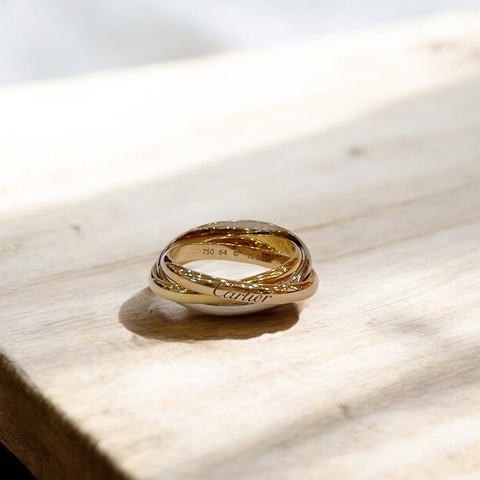 莉亞精品♡Cartier 卡地亞 Trinity三環戒指 #九新美品
