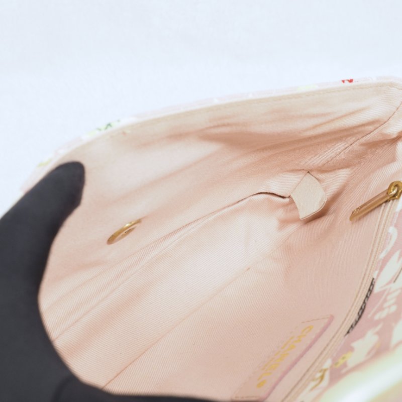 超稀有限量版！Chanel 香奈兒CF classic flap 貓咪印花鏈條單肩包-21