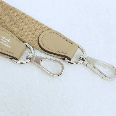 閒置新品 Hermes Mini Evelyne 8Q Beige Marfa 愛馬仕伊芙蓮 馬爾法米色銀扣-26