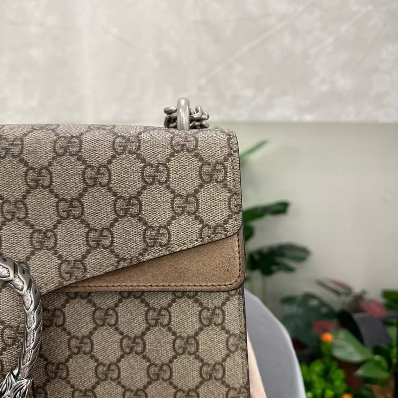 Gucci古馳酒神中號老花駝色Dionysus系列-10