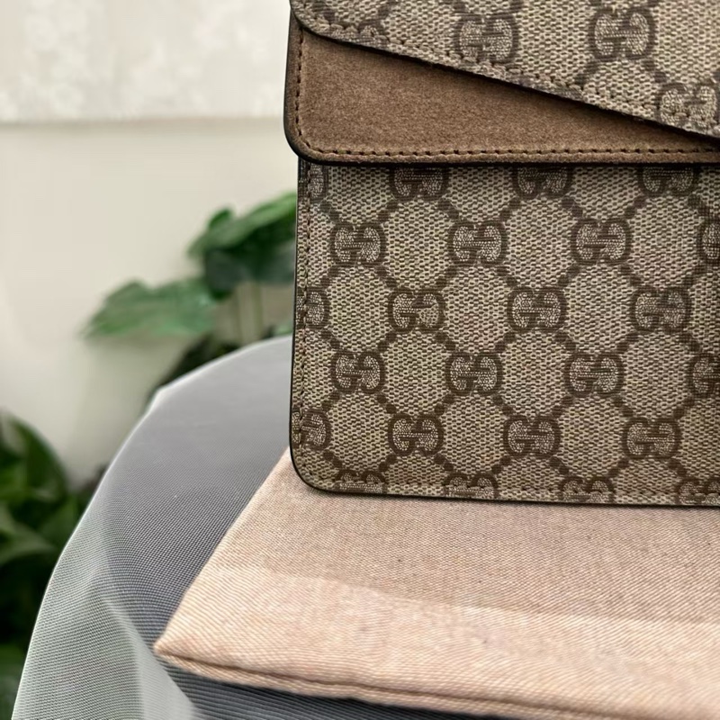 Gucci古馳酒神中號老花駝色Dionysus系列-13