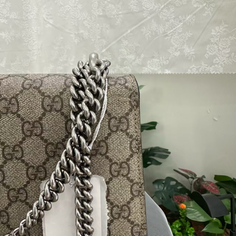 Gucci古馳酒神中號老花駝色Dionysus系列-14