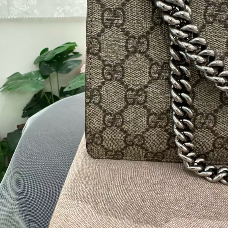 Gucci古馳酒神中號老花駝色Dionysus系列-17