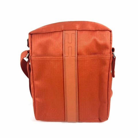 HERMES 愛馬仕 Pochette Acapulco Bandouliere PM 斜背包 肩背包 尼龍帆布 男款 女款 橘色