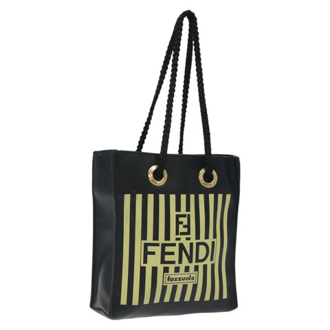 FENDI 手提包 皮革 黑金 正品 sw303