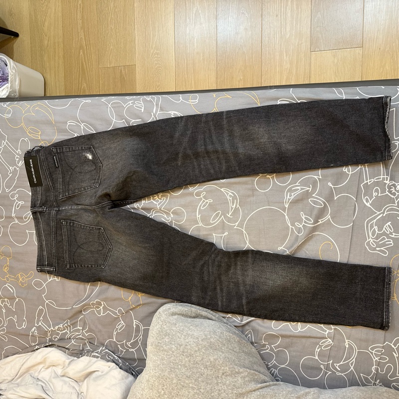 Ck作舊刷破牛仔褲有彈性好穿-6