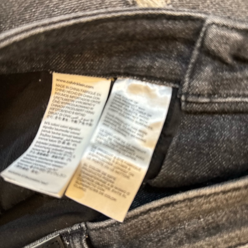 Ck作舊刷破牛仔褲有彈性好穿-8